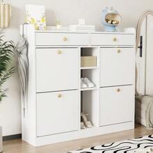 Shoe Cabinets - White - View 1