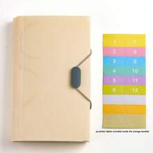 Libro de almacenamiento de placas de estampado de arte de uñas con 13 ranuras, con etiquetas adhesivas a juego, libro de almacenamiento de material de PU rectangular adecuado para el almacenamiento de plantillas de sello y herramientas - Multicolor - Ver 13