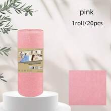 1 Rollo - 20 piezas Paños de limpieza desechables de microfibra, Toallas de cocina de secado rápido, Trapos de limpieza reutilizables, Rollo de microfibra desprendible - Multicolor - Ver 13