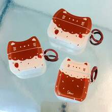 1个极简草莓猫咪设计4/Pro 3耳机保护套，可爱少女款 - 紅色頭 - 查看 7