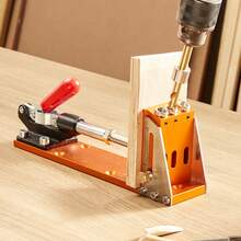 30 Pcs Pocket Hole Jig Kit, Adjustable & Easy To Use Pocket Hole Jig System With Step Drills, Drill Stop Rings, Wrenches, And Square Drive Bits, Dual Scale Marks For DIY Carpentry Projects - Orange - View 9