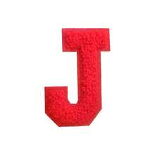 1/26 Pcs New Chenille Multicolor Letter A-Z Embroidery Patches, Iron-On/Sew-On DIY Decorative Appliques For Clothes, Dresses, Hats & Jeans - Red - View 12