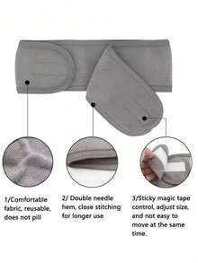 1条魔术贴发带，瑜伽发带，美容院洗脸发带，产后防风头巾；适用于清洁、运动、敷面膜、阅读等多种用途。 - 彩色 - 查看 5