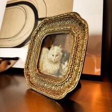 3x3 Vintage Small Picture Frame, Antique Ornate Gold Square Photo Frame For Table Top And Wall Display, Decorative Floral Design Retro Home Decor, Photo Gallery Art - 灰色2件 - 查看 3
