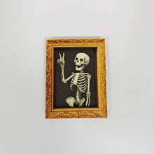 1pc Skull Bro Fridge Magnet, Funny Framed Decorative Art, Skeleton Hand Gesture Design, Wooden Refrigerator Sticker, Unique Home Decor, Holiday Gift, Kitchen Accessory (Ba Is Full Of Magnet) - Multicolor - View 11