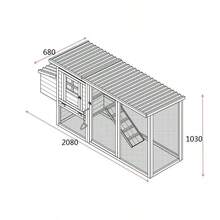 RUN HEN HOUSE POULTRY ARK HOME COOPS RABBIT HUTCH PLASTIC ROOFS - Multicolor - View 4
