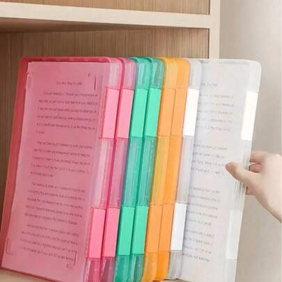 Organizador de escritorio A4, caja de almacenamiento de documentos de plástico transparente, adecuado para sala de estar, dormitorio, hogar, cocina, dormitorio, oficina, almacenamiento, organizador, canasta, organización de habitaciones, caja de almacenamiento, papelera, canasta de regalo, caja de regalo, canasta de regalo, gabinete de pared, decoración del hogar, accesorios de cocina, Ramadán, Eid
