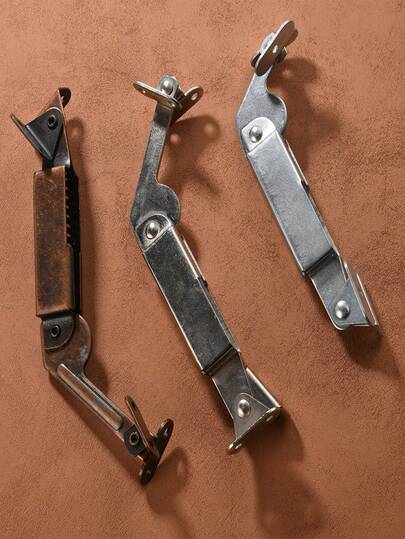 1个新款中式金属长臂弯手橱柜层板支撑支架，弹簧弯臂支撑铰链