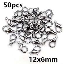 50pcs Small Alloy Lobster Clasp Hooks Connector For Necklace Bracelet Chain DIY Jewelry Making Accessories - Lobster Clasp - View 12