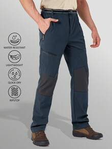 KEFITEVD Men's Water Resistant Hiking Pants All Seasons Quick Dry Working Cargo Pants - Dark Grey - View 5