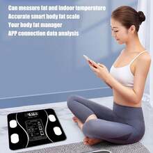 Bascula Digital Inteligente Con App Control Peso y Carga USB - Negro - Ver 2