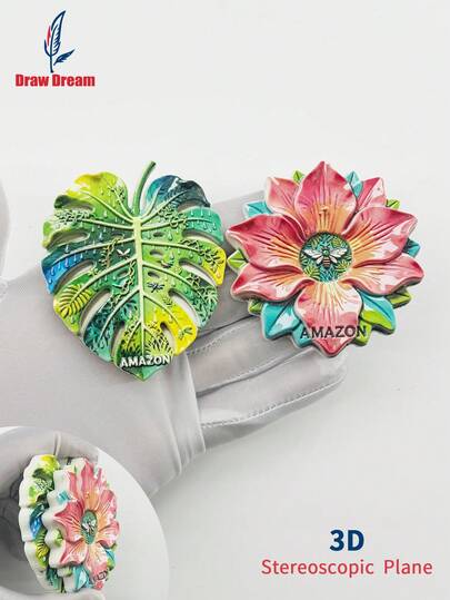 1 nam châm tủ lạnh dập nổi 3D hình rừng mưa nhiệt đới thế giới, bộ sưu tập quà lưu niệm du lịch thế giới, thích hợp trang trí nhà cửa, văn phòng, nhãn dán tủ lạnh từ tính kỷ niệm du lịch cá nhân hóa, quà tặng thủ công trang trí nhà cửa, nhà bếp, phòng ngủ, văn phòng, tủ, quà lưu niệm ngày lễ, món quà nhỏ tinh tế.
