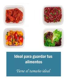 TendenciaSet De 3 Topper Recipiente Alimentos Contenedor 1000ml C/u Transparente RedondoCalidad premium - Redondo transparente - Ver 8