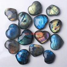 Natural Elongated Stone Hand Carved And Polished Heart-Shaped Craft Crystal Stone, Unique Luster, Suitable For Home Decoration - Multicolor - View 14