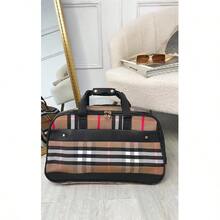IKRUSH Thea Checked Print Travel Large Trolley Bag - Coffee - View 6