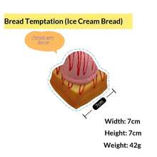 1pc Soft , Realistic Bread/Ice Cream/Cheese Shape, Stress Relief Squeezy , Perfect Gift - 巧克力口味 - 查看 7