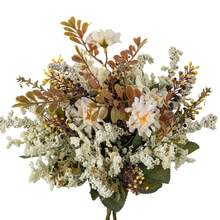 1/3/60pcs Artificial Chrysanthemum & Eucalyptus Leaf Bouquet, Suitable For Spring/Autumn Home Decor, Restaurant, Bathroom, Kitchen, Bedroom, Wedding Vase, Mother's Day, Birthday Party Accessory, Outdoor Garden Decoration - White - View 7