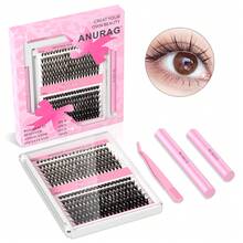 678PCS Lash Clusters With Spikes Wispy Eyelash Clusters Kit 14-20mm Spikes Lash ClustersVolume Cluster Eyelash Extensions Lash Clusters Kit Individual Lashes With Lash And Seal (40D 60D 80D 100D,10-18mm) - Bộ lông mi giả + dụng cụ - Xem 9