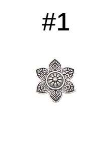 复古毛衣开衫领夹，腰部束带夹，衬衫胸针夹，银色花朵图案毛衣披肩夹 - 腰夹，腰部束带开衫夹围巾领饰夹和胸针夹，服装礼品 - 銀色 - 查看 11