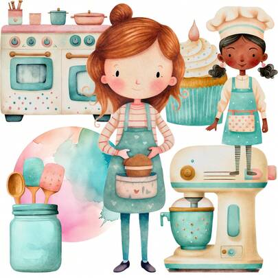 81-90 pièces (3-10 cm) Grandes autocollants décoratifs adhésifs avec des thèmes de vie rurale, de fêtes de piscine et de monde du pain, pour fournitures de scrapbooking, kits de journal de rebut, artisanat, art à l'aquarelle, éphémères, décoration de cadeaux, décoration d'artisanat, décoration de journal intime, éphémères