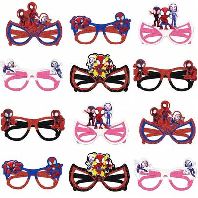 他和他的朋友们主题派对道具套装！纸质眼镜、面具和拍照道具——非常适合男孩生日派对和婴儿派对，必备派对用品！