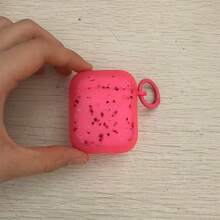 Graffiti Ribbon Design Protective Case Suitable Compatible With Apple Bluetooth Earphones, Anti-Scratch And Drop Protection Case Compatible With Apple Bluetooth Wave Earphone Charging Case - Hot Pink - View 7