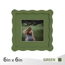 1pc/3pcs Wavy Design Photo Frame For Wall & Tabletop Decoration, Artistic Creative Home Decor With Multi-Color Waves - 7 Standard Sizes 4x4in, 4x6in, 5x7in, 6x6in, 8x8in, 8x10in, 11x14in - Modern Stylish Interior Accent, Fun Picture Frames, Scalloped Picture Frame- Graduation Wedding Gift (Random Photo Paper) - 波浪形 - 查看 46