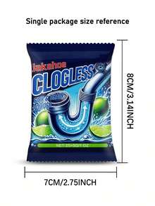 Jack Hoff管道疏通粉，可溶解堵塞厨房水槽和浴室排水管的毛发、皂垢和油脂。 - 粉狀 - 查看 8