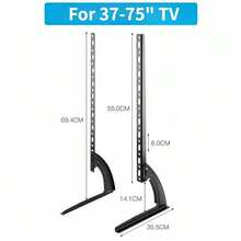 Universal TV Stand Table Top Leg Mount Bracket For LED LCD Plasma Flat TV 37-75" - 黑色 - 查看 11