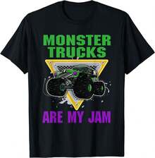 Monster Trucks Are My Jam T-Shirt - Black - View 2