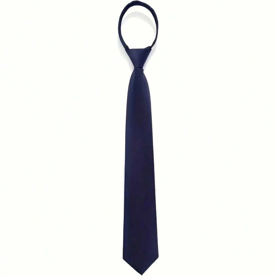 A Disposable Tie That Is Easy To Pull, Available In 4 Colors, Can Be Paired With A Suit Shirt By A Waiter - Dark Blue - View 1