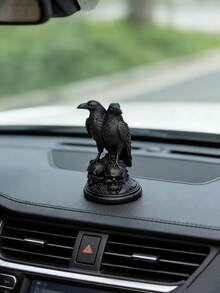 哥特式骷髅装饰（双头乌鸦） - 独特的万圣节装饰品，适合室内/室外装饰，无需用电 - 1PC - 查看 3