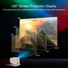Proyector inteligente YJMOYE, decodificación FHD 1080P 4K 550ANSI con enfoque automático/corrección de distorsión trapezoidal, sistema operativo Android 13.0 integrado, proyector portátil para cine en casa de 150" con WiFi 5G de doble banda y espejeo inalámbrico de teléfono - Enchufe EU Tipo C(220-240V) - Ver 10