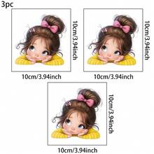 Hình dán tường hoạt hình cô gái cho phòng khách, phòng ngủ, văn phòng, quán bar, quán cà phê, trang trí tường. - Một cỡ - Xem 8
