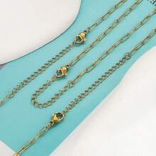 5pcs Stainless Steel 18K Gold Plated Double Jump Ring Adjustable Chain Ewelry Making DIY Connector Charm Pendants Necklace - Necklace Or Bracelet - View 6