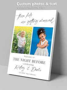 Customize These Kids Are Getting Married Sign These Kids Are Getting Married Childhood Photos Wedding Welcome Sign The Night Before Wedding Sign - Multicolor 04 - View 2