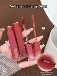 Gege Bear 1pc Soft Matte Velvet Lip Gloss, Long-Lasting Non-Fading, Natural Color, Versatile Makeup Lip Tint - Multicolor - View 1