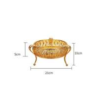 1pc Creative Metal Fruit Plate, European Style Multipurpose Living Room Coffee Table Snack Storage Box - Multicolor - View 4