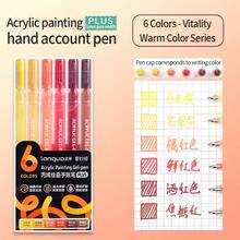 朗格90色丙烯水彩笔套装 - 1.0mm细笔尖，适用于绘画、素描和艺术日记 | 顺滑混色，大容量墨水 | 艺术家和初学者的理想之选 - 彩色 - 查看 14