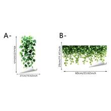 1/2pcs Reusable Green Vine Pattern Window Stickers, Double-Sided Static Cling PVC, Suitable For Glass Sliding Doors, Bedroom, Living Room And Home Decor - Window Stickers - View 10