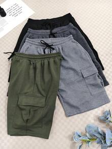 2 Piece Cargo Shorts Kit With Elastic / Elastic Waist Between 3 Random Colors 2 Pieces - 彩色 - 查看 2