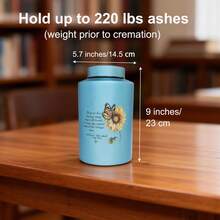 Up To 220 Lbs Large Cremation Urns For Adult Human Ashes, Decorative Funeral Keepsake Memorial Urn For Male Female Women Man Mom Dad Ashes With Velvet Bag - 花 - 查看 4