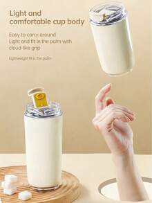 Large Capacity Insulated Travel Mug | Stainless Steel Leak-Proof Design, Long-Lasting Cold/Hot Drink Preservation, Spill-Proof For Car, Office, Business Trip, Commute - Your All-Purpose Temperature Companion - Multicolor - View 10