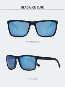 6PCS Retro Casual Square Glasses For Men,And Women Sports Glasses, Stylish And Colorful Lenses Paired With A Sturdy PC Frame, Suitable For Fishing, Hiking, Golf, Driving, Skiing, Summer And Autumn/Winter Minimalist Accessories. - 彩色 - 查看 4