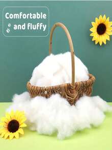 1pc High-Quality Polyester Fiber Filling, Premium PP, White Luxury Filling Material, DIY Crafting And Filling, White Polyester Fiber Filling, Silk Fiber, Low-Allergy Polyester Fiber Filling, Housewarming Gift, High Elasticity Filling, Large Capacity, Soft And Fluffy, High Elasticity And High-Quality Polyester Fiber Filling, Ultra-Fine Down Fabric, Vacuum Compressed Silk Blended, High-Quality Synthetic Filling, Available In Multiple Sizes, High Elasticity Sofa Cushion Filling, Polyester Fiber Toy Filling Material - High-quality Filling Cotton - View 10