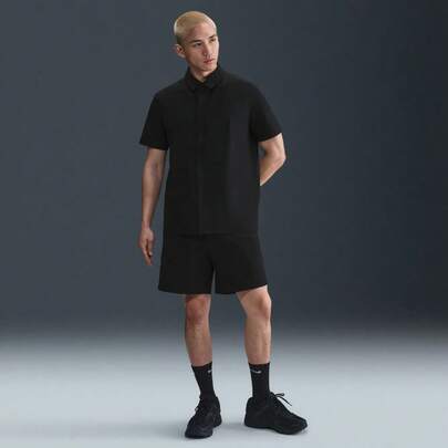 Nike 男士 AS M NK DF 24.7 PS SS 纽扣 D 短袖衬衫 HQ6959-010