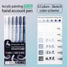 朗格90色丙烯水彩笔套装 - 1.0mm细笔尖，适用于绘画、素描和艺术日记 | 顺滑混色，大容量墨水 | 艺术家和初学者的理想之选 - 彩色 - 查看 29