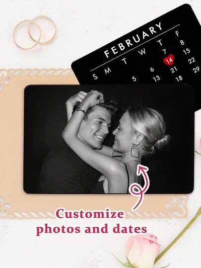 Personalisierte Aluminiumlegierung Karte, kann Bilder und Text drucken, personalisierte Geldbörsen Karte, beidseitiger Muster, kann Fotos und Daten anpassen, langanhaltend und abriebfest, nicht leicht zu verbiegen, ideal als Geschenk zur Geburt, Hochzeitserinnerung, Geschenk für Paare, Valentinstag, Weihnachten, Neujahr, Vatertag, Ehemann, Paare, auch ein modisches Geldbörsen-Accessoire. Modische Taschen für Damen