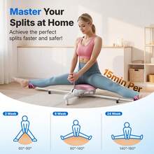 MERACH Split Machine, Leg Stretcher For Flexibility, 180° Stretching Equipment With 6-Level Length Adjustment & Comfortable Pad, Home Stretch Machine For Dance, Gymnastics, 300lbs Capacity - White - View 2