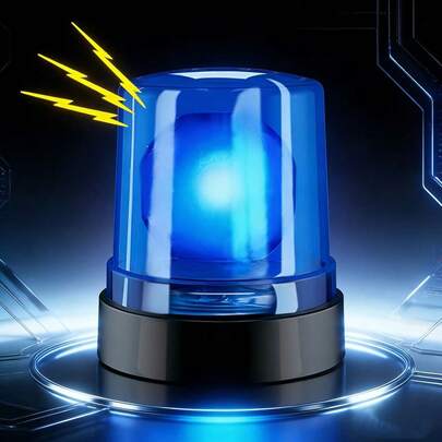 Electronic Warning Light, Toy Car In Ambulance & Fire Truck Shape, With Flashing Lights & Sound Effects, Magnetic Attachment